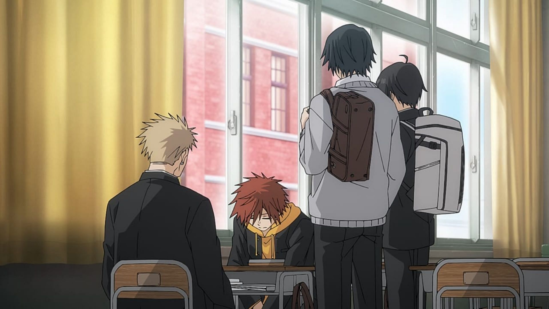Rintaro and his friends (Image via CloverWorks)